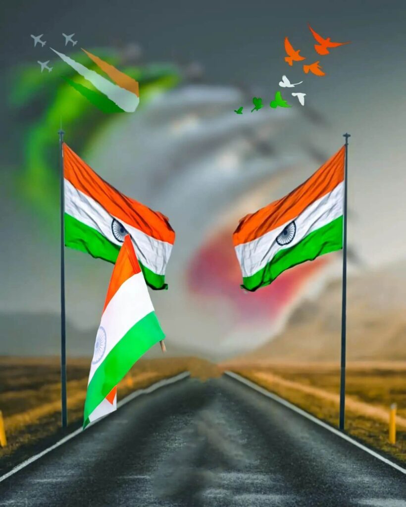 15 august editing flag background