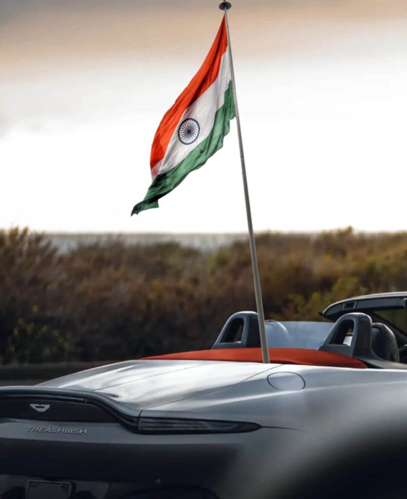 15 august indian flag car editing background