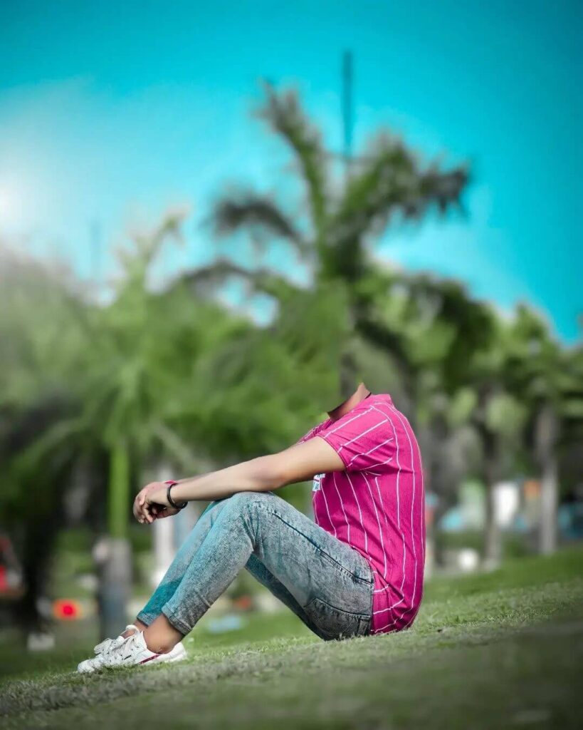 Sitting Poser Boy HD FaceCut CB Background Photo Editing Img