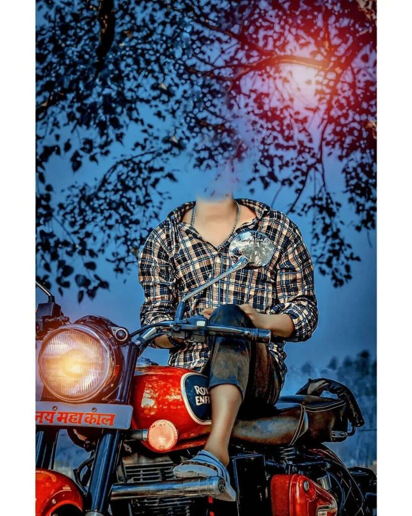 face cut boy with bike cb background free download