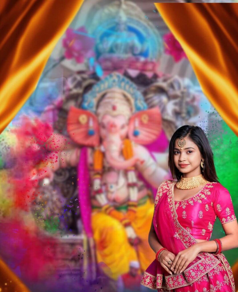 Ganesh Chaturthi Blur Editing Background