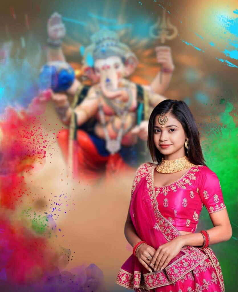 Ganesh Chaturthi HD Background For Picsart