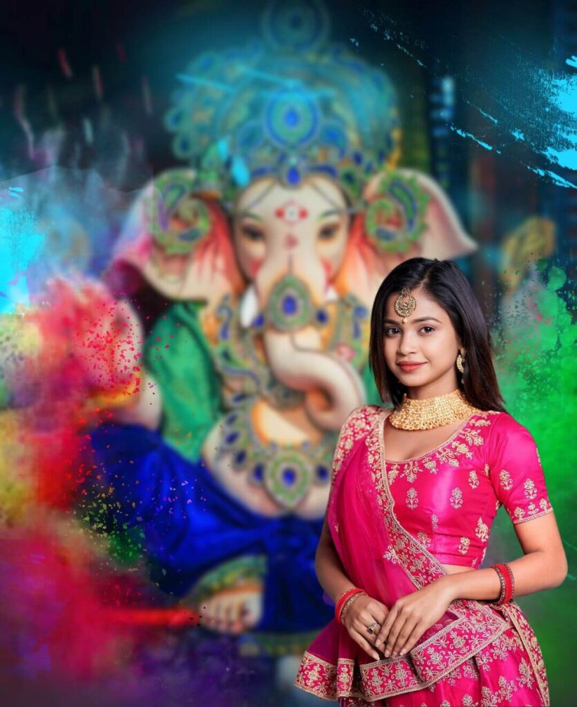 Ganpati Ganesh Chaturthi Editing Background