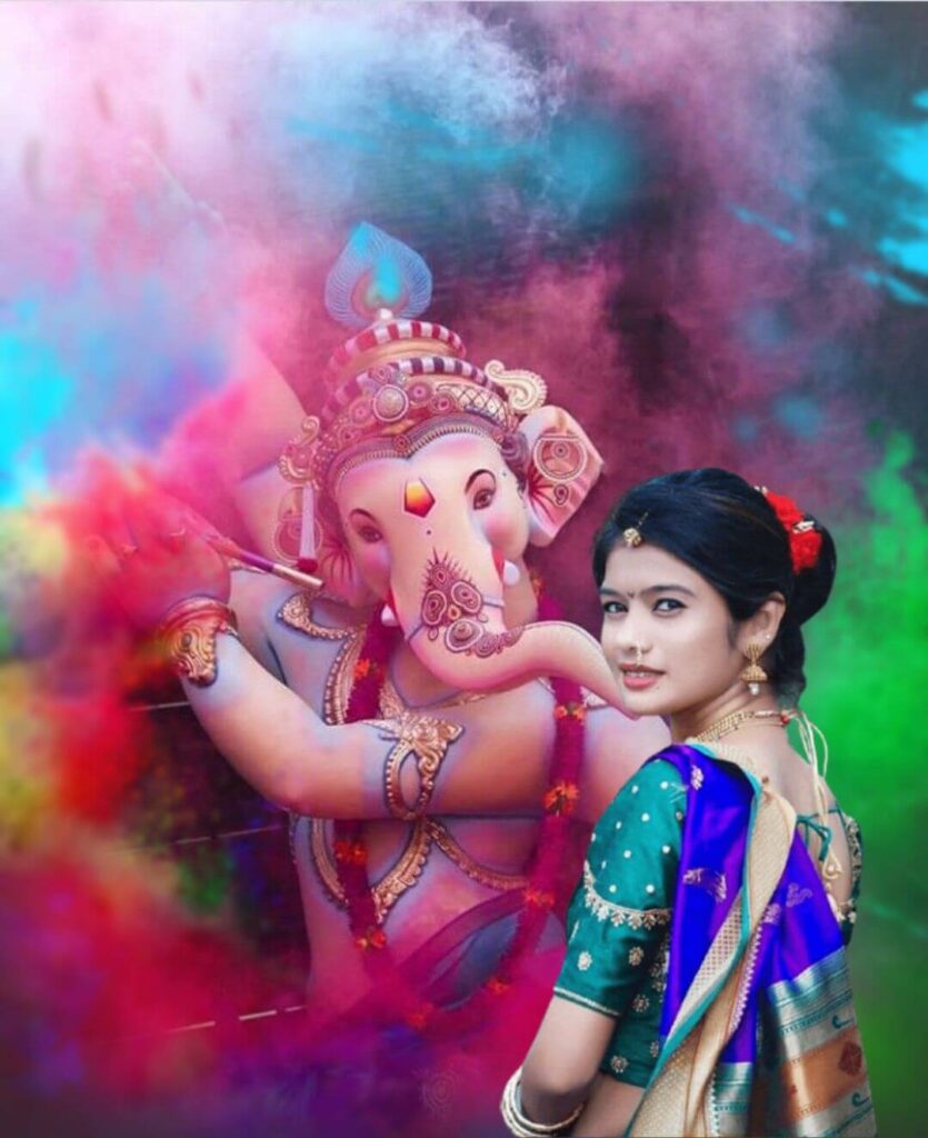 Happy Ganesh Chaturthi Editing Background Full HD