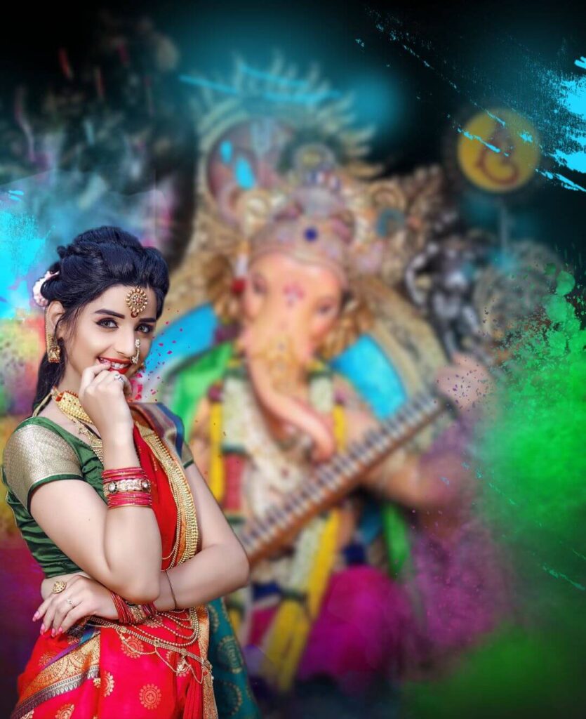 Happy Ganesh Chaturthi PicsArt Editing HD Background