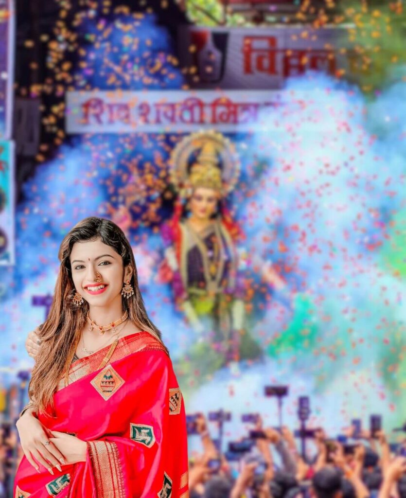 Happy Navratri Editing Background with girl