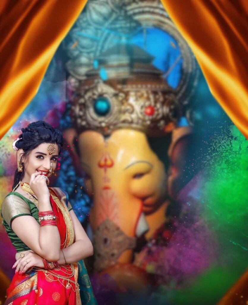 Lord Ganesh Chaturthi Editing Background