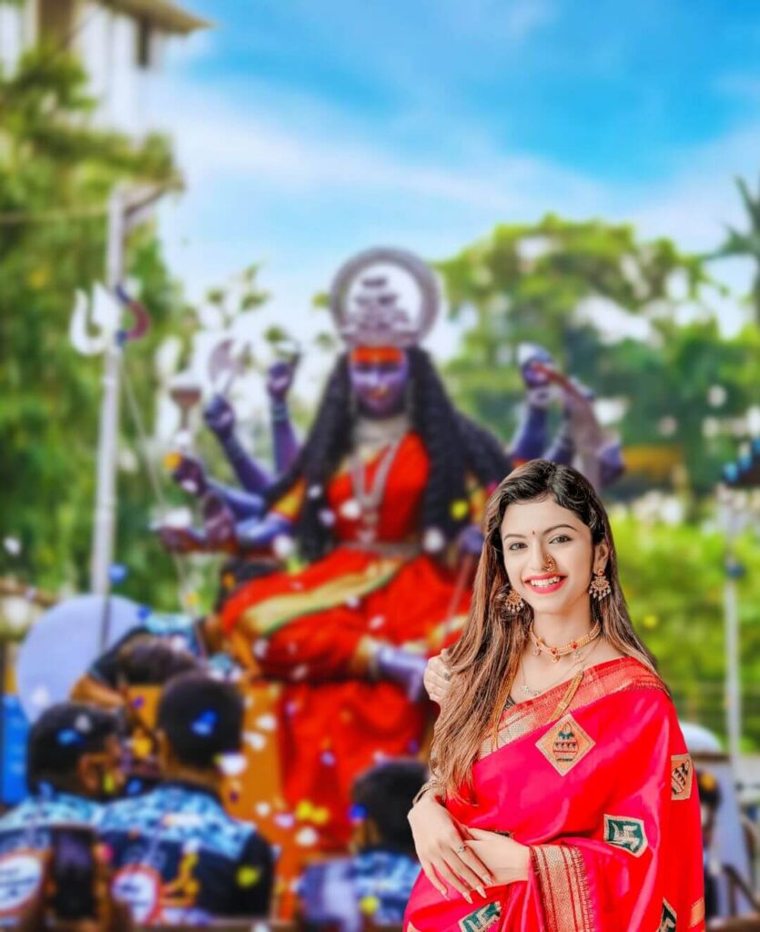 Navratri PicsArt Editing Background With Girl