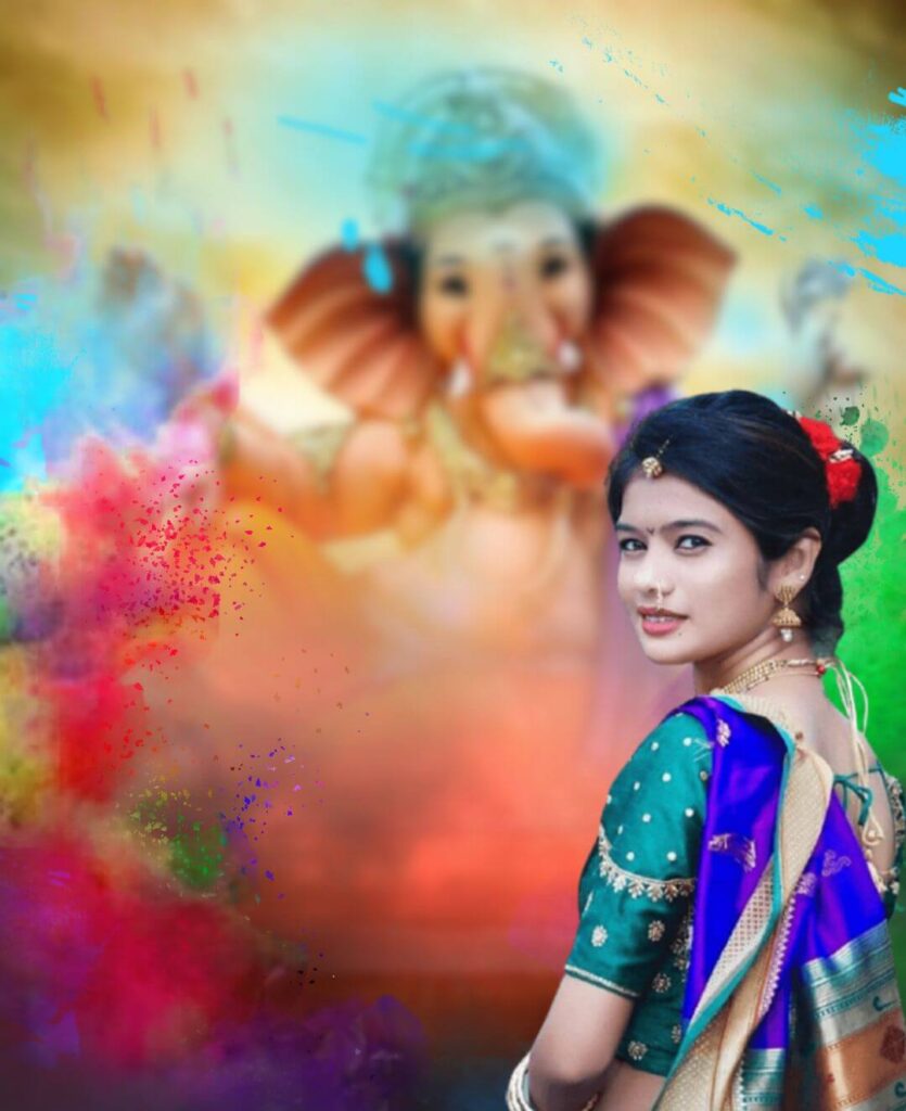 Photoshop Girl Ganesh Ji Photo Editing Background HD Images