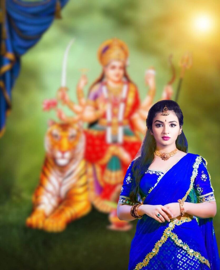 Happy Navratri Background With HD Girls CB Photo Editing