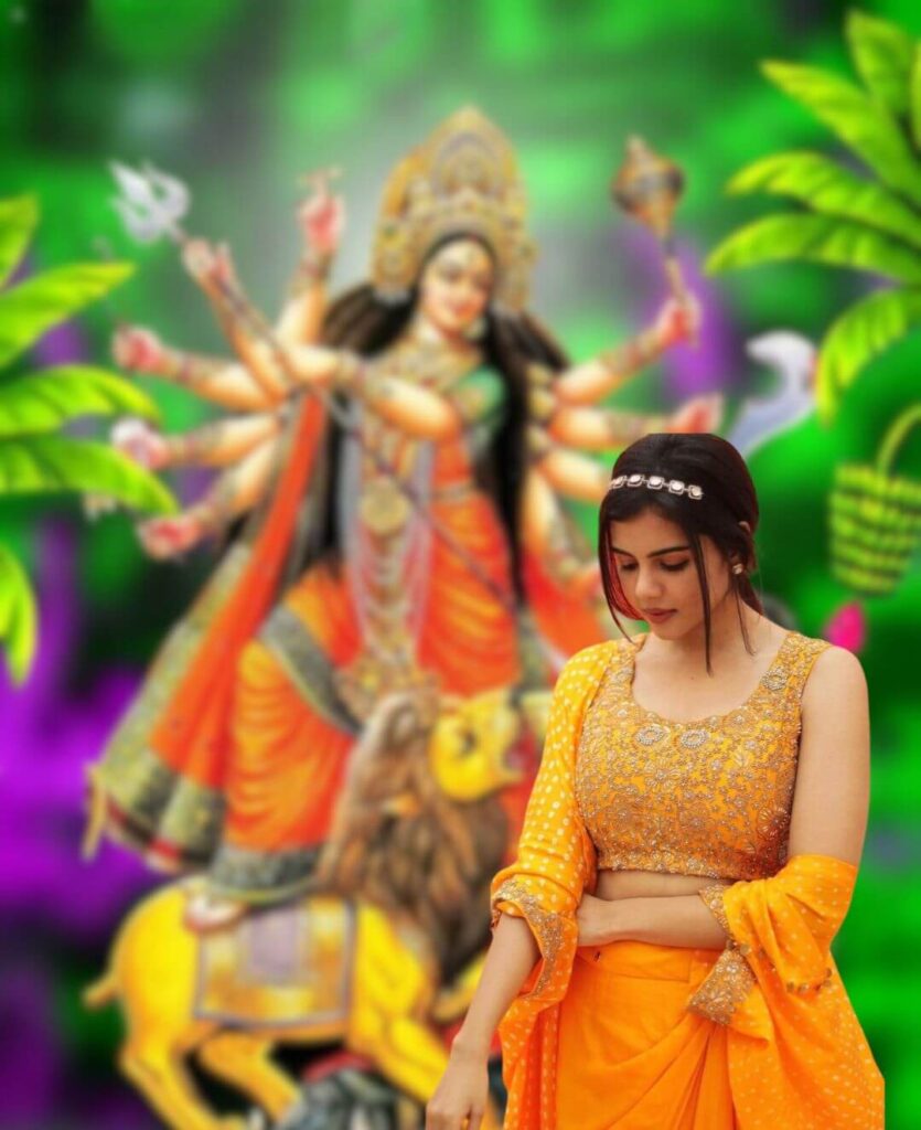 Photoshop Navratri Editing Background with girl