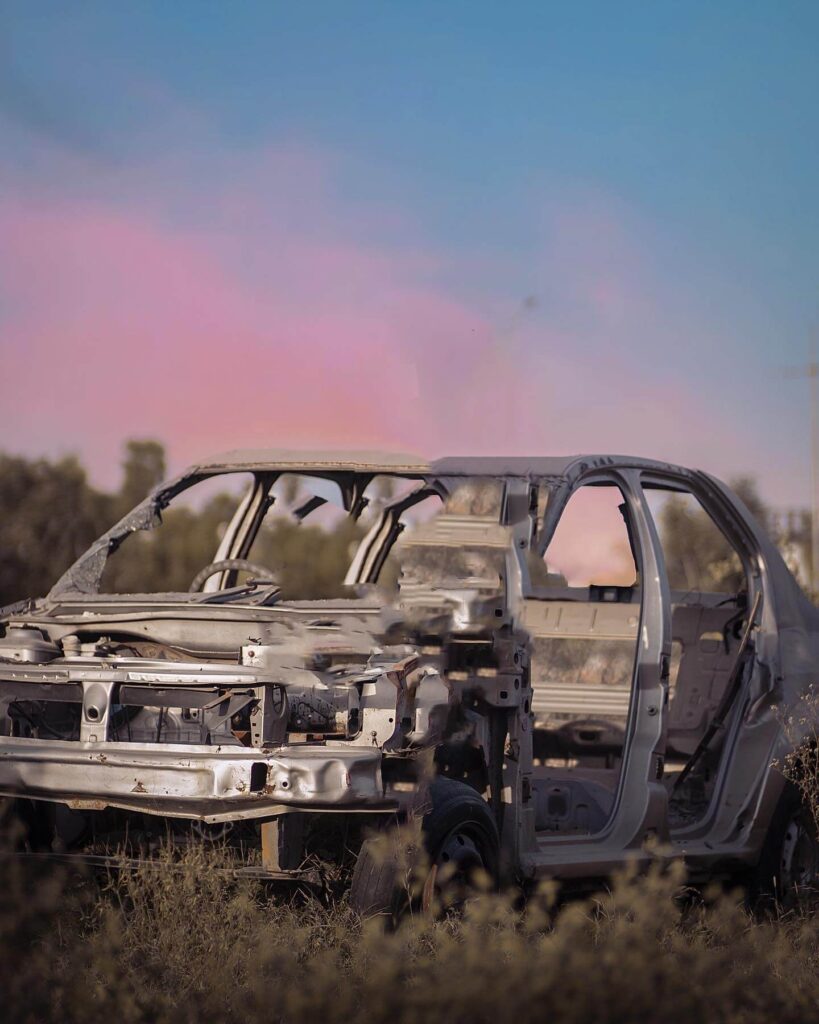 destroyed car editing background hd