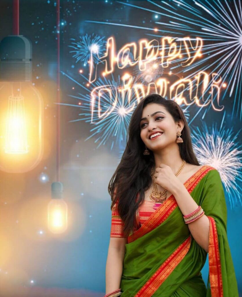 diwali editing background with girl