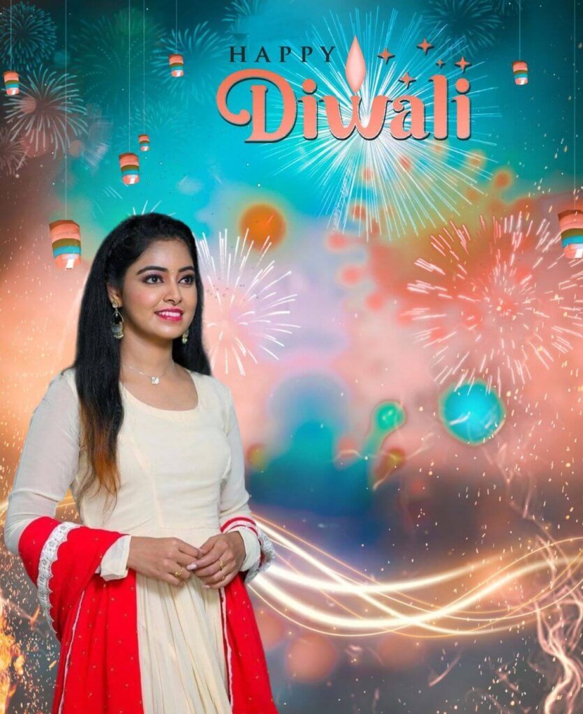 diwali editing background with girl hd