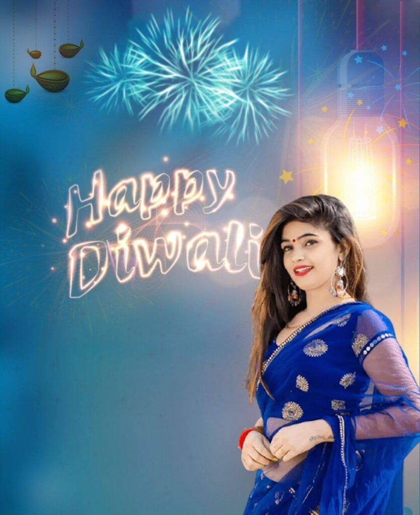 diwali special editing background with girl hd