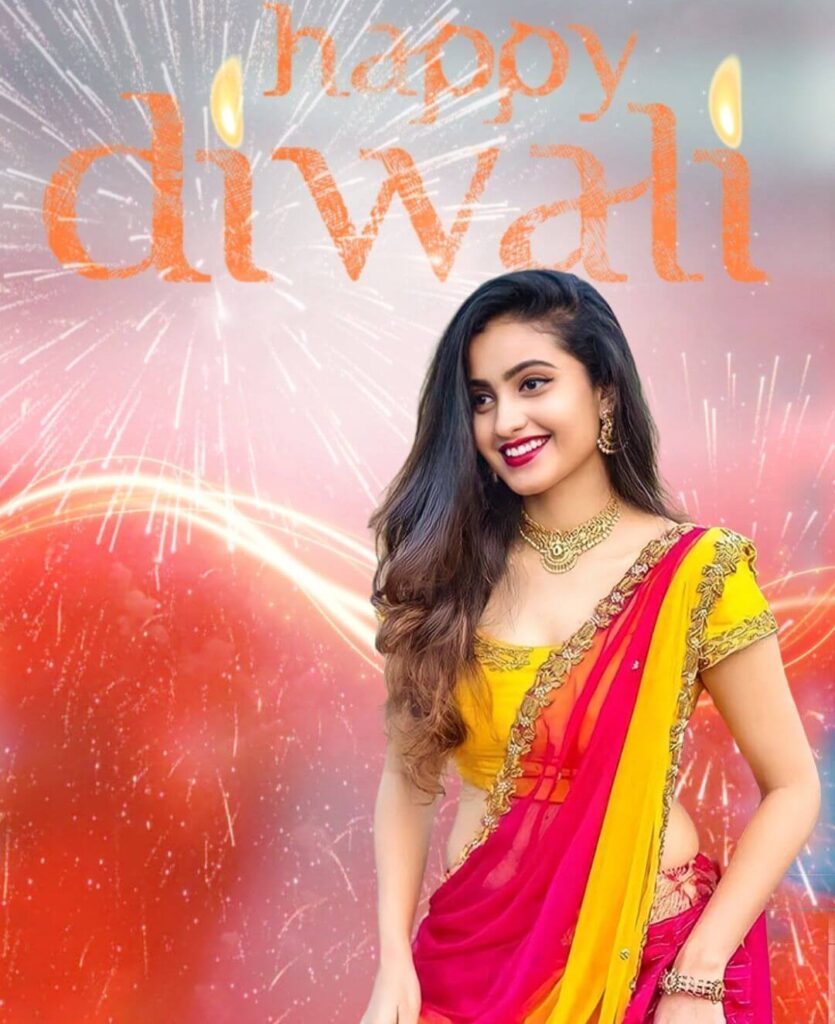 happy diwali editing background with girl hd