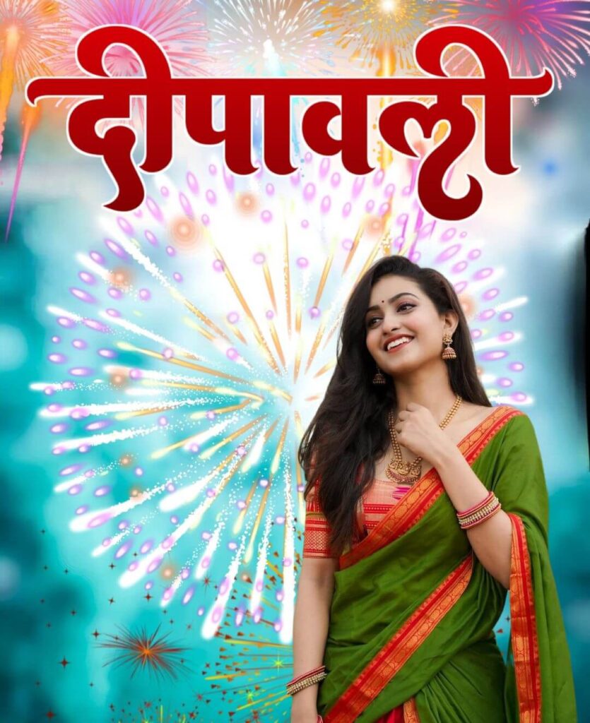 Happy Diwali HD Editing Cute Girl Background