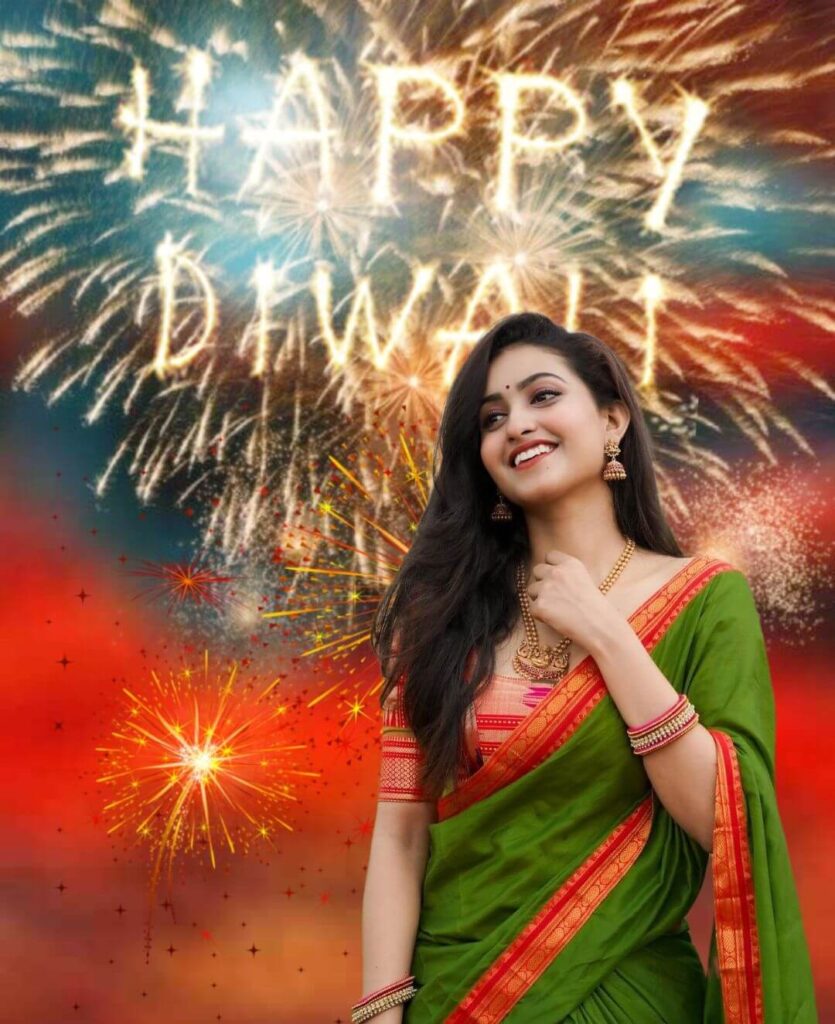 Photoshop Girl Diwali Editing Background HD Download