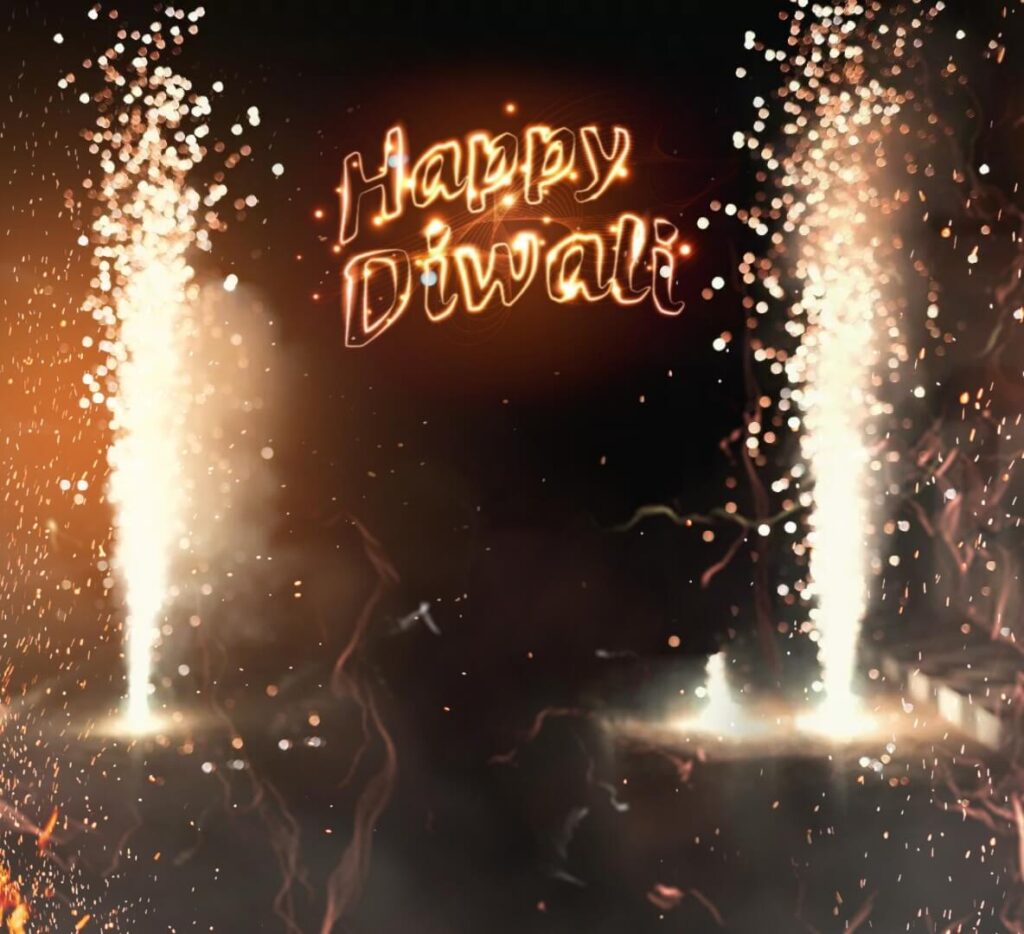 happy Diwali Photo Editing Firework Background 4k