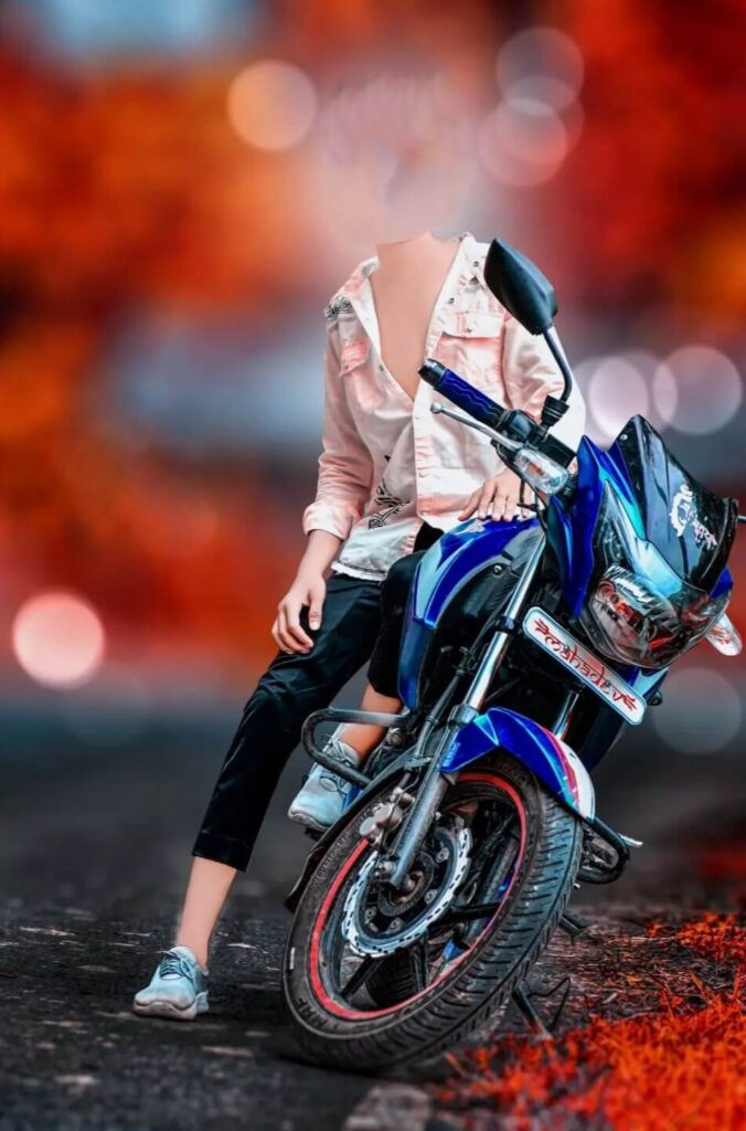 head cut boy with bike blur cb background