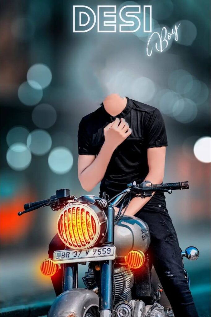 head cut boy with bullet bike cb background