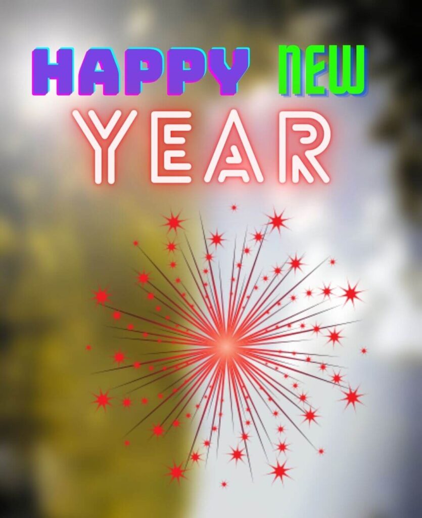 2024 Happy New Year Background HD For Editing