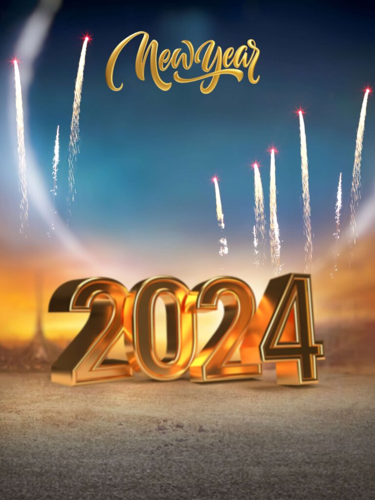 Happy New Year 2024 Background For Editing Images