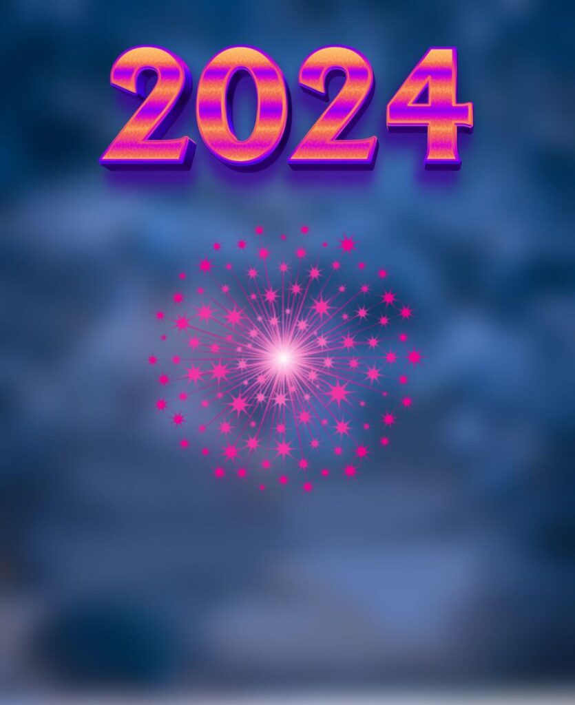 Happy New Year 2024 Background For HD Photo Editing