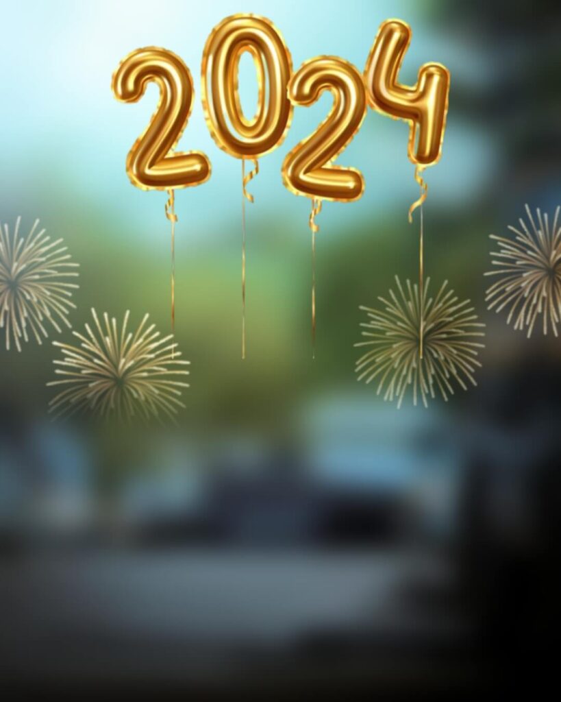 Happy New Year 2024 CB Editing Background HD Download free