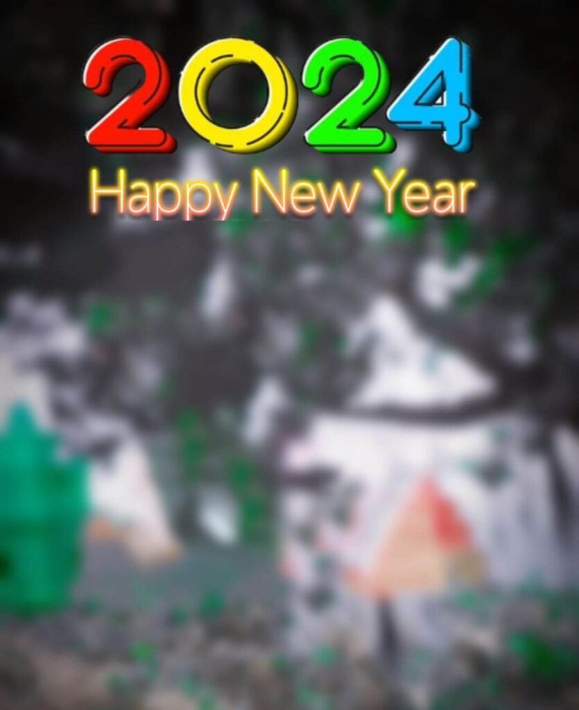 Happy New Year 2024 Photoshop CB Editing Background