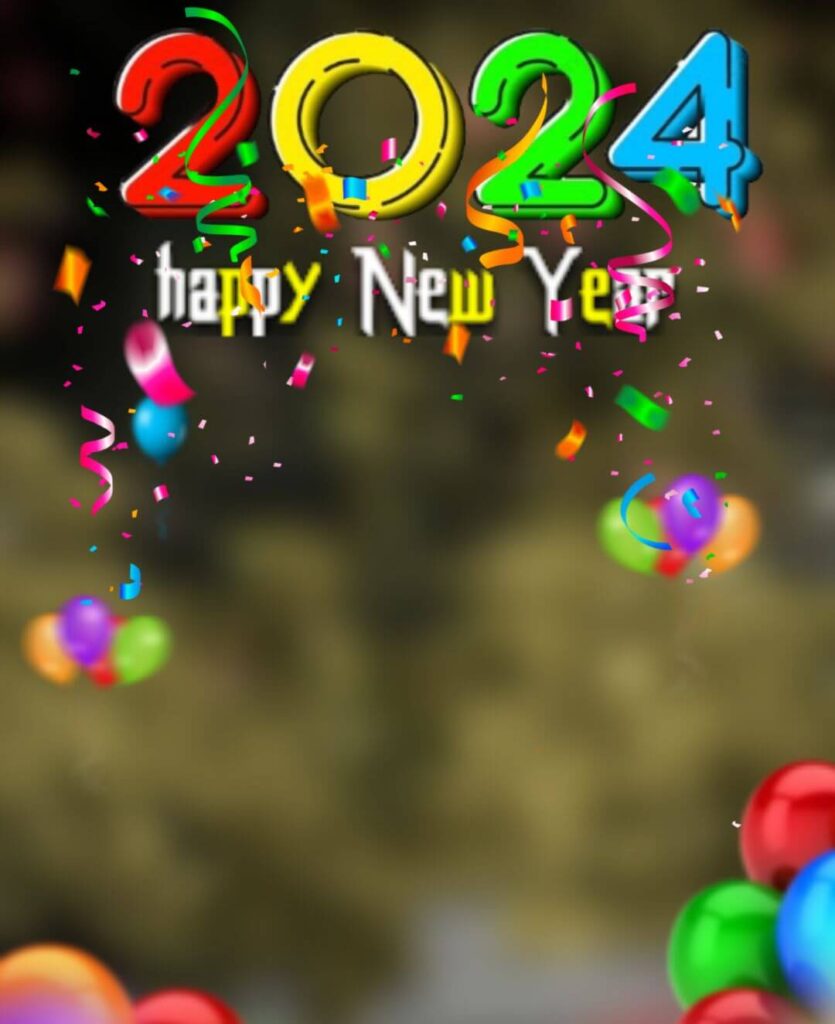 Happy New Year 2024 Wishes Editing Background HD