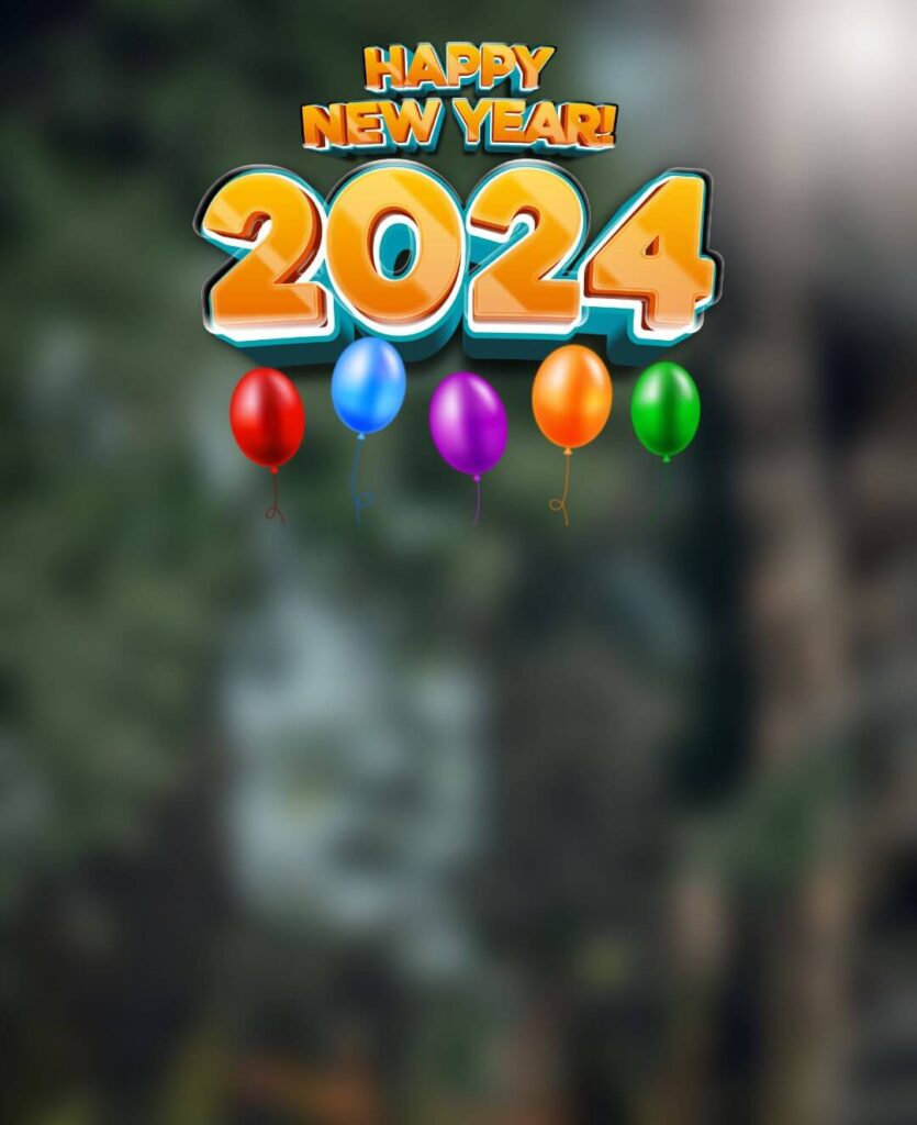 Latest Happy New Year 2024 CB Editing Background