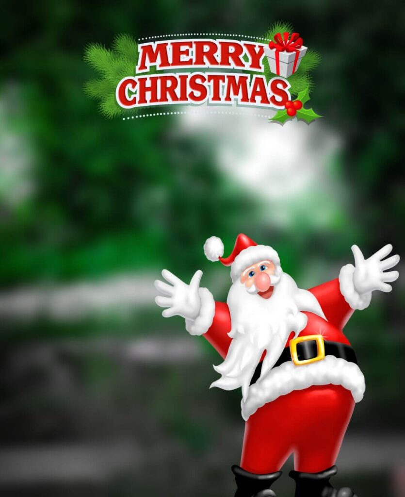 Merry Christmas Day CB Editing Background Santa Claus