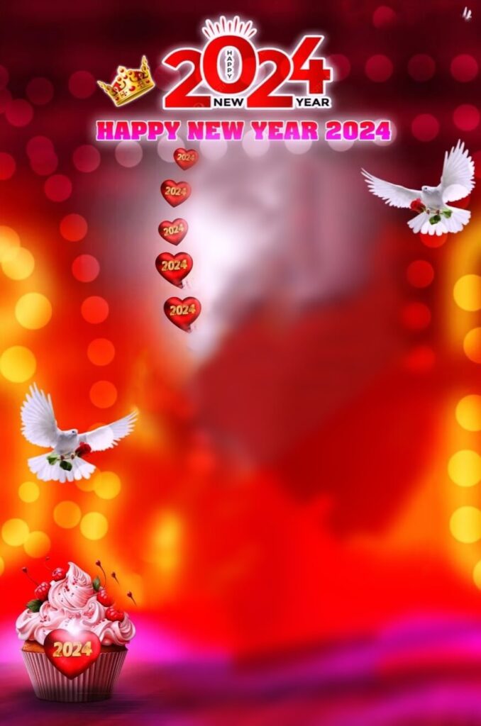 New Year 2024 CB Blur Background HD For Photoshop