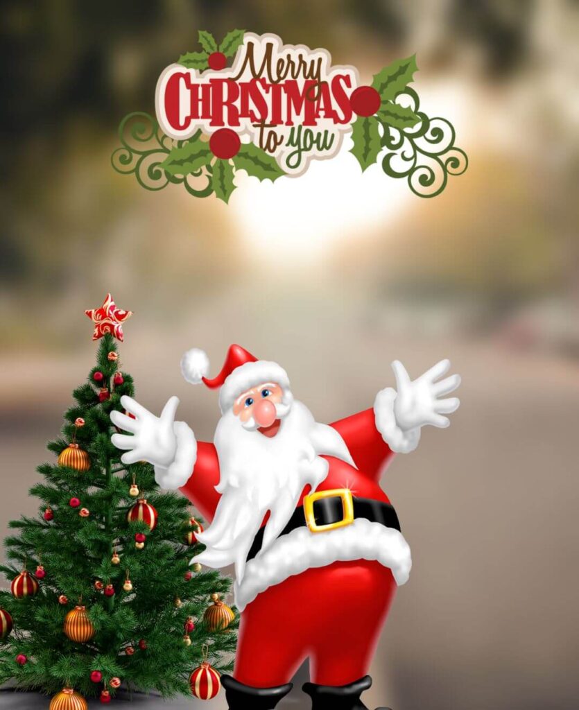 Santa Claus Merry Christmas Editing HD background