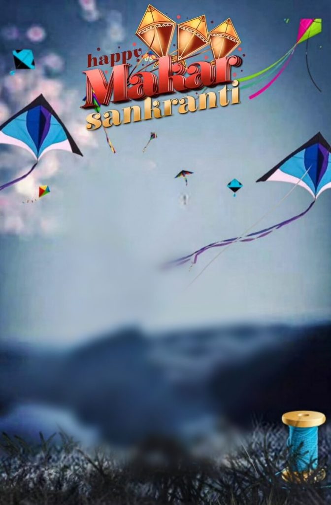 Beautiful Happy Makar Sankranti CB Photo Background HD