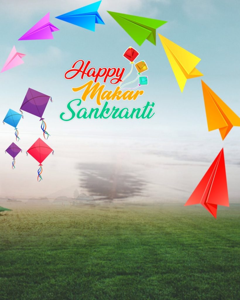 Happy Makar Sankranti HD Editing Background 1080p