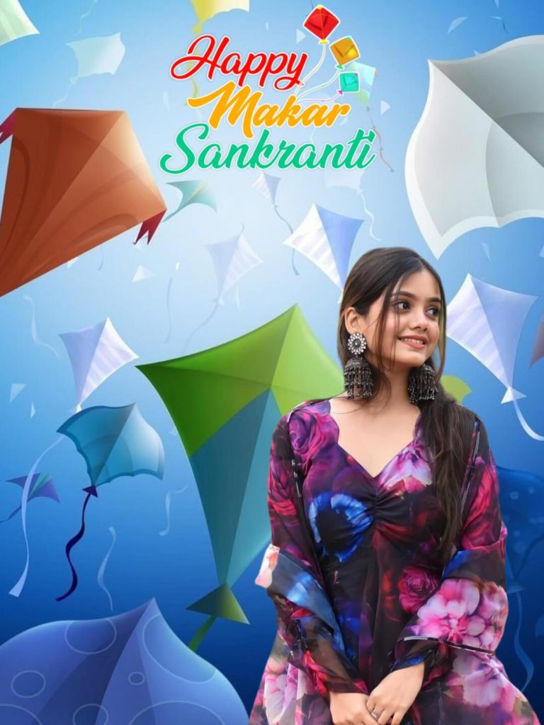 Makar Sankranti Girl CB Editing Background