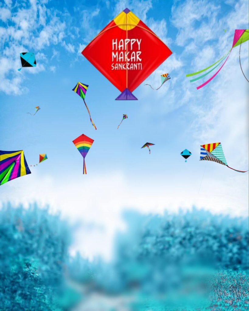 Makar Sankranti Kite CB Background Images