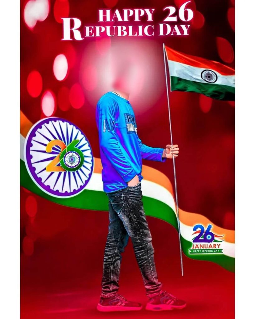 face cut boy 26 january republic day background