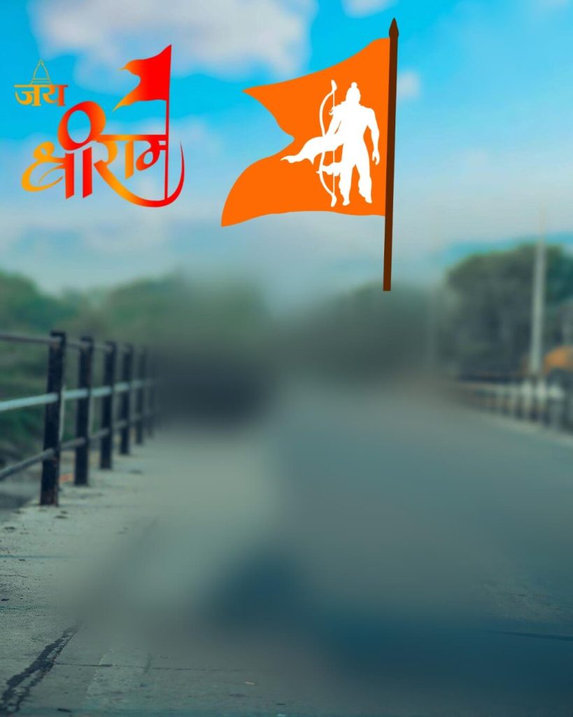 ram mandir ayodhya bhagwa jhanda background