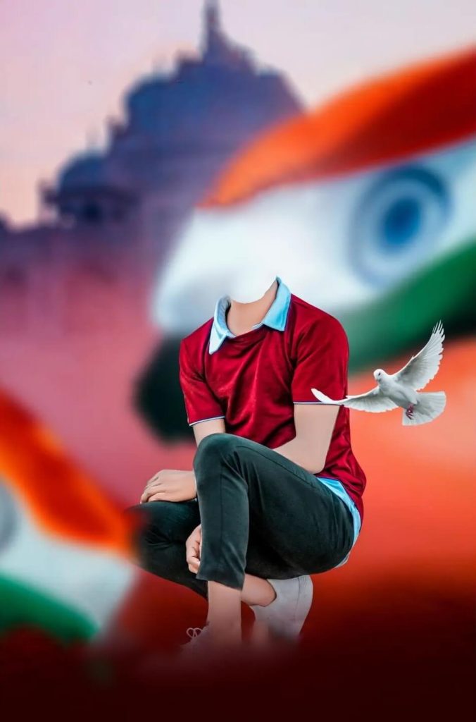 republic day boy without face background