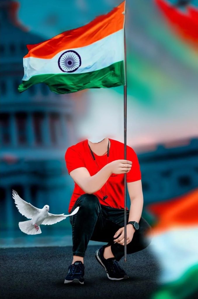 without face boy editing background republic day