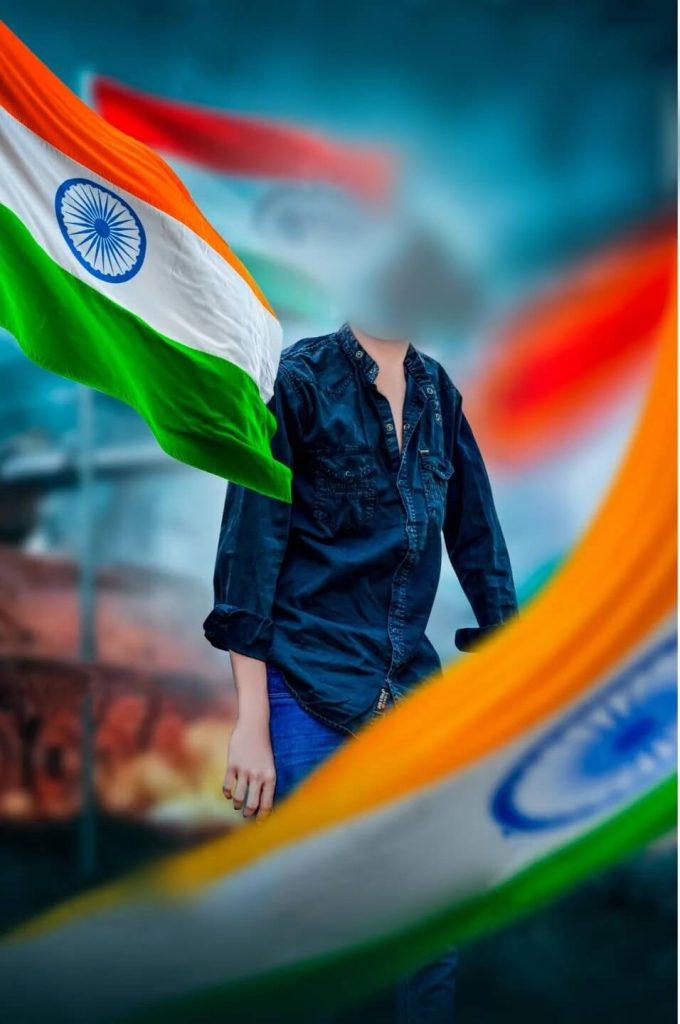 without face boy republic day background