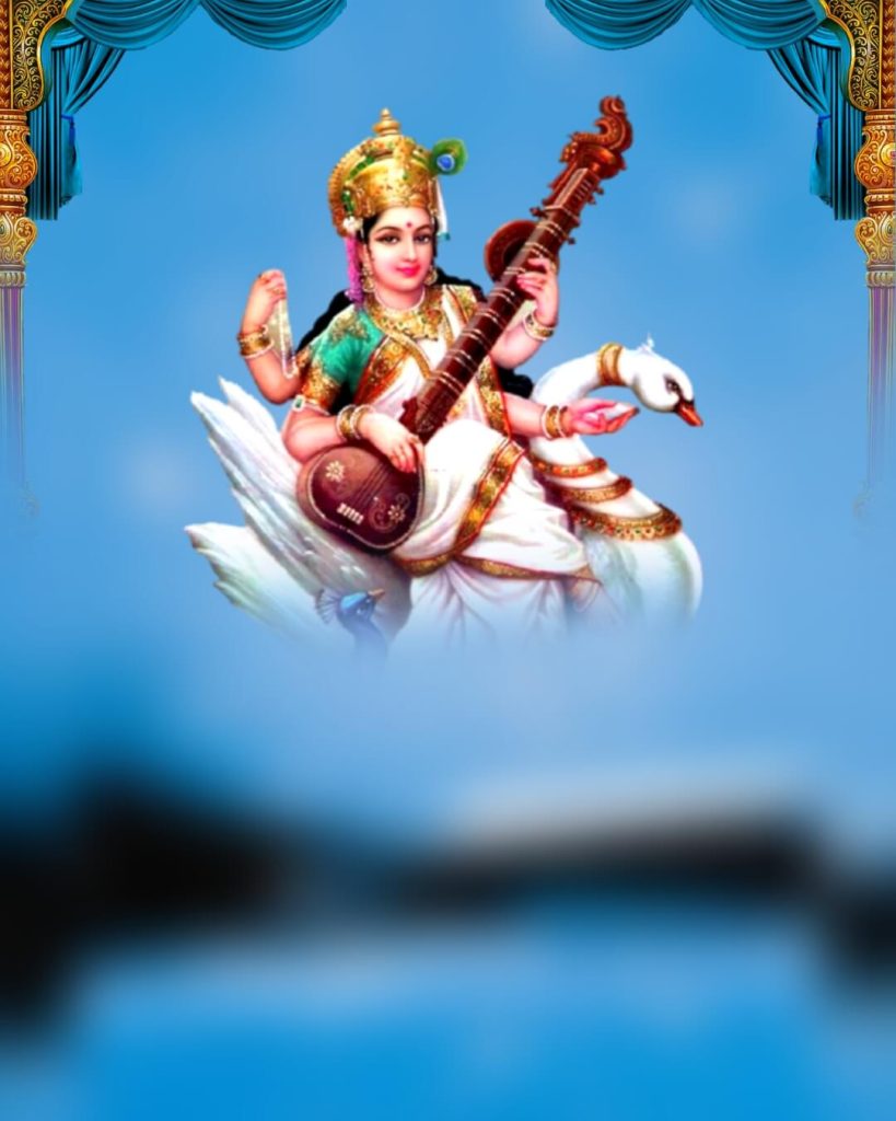 Happy Saraswati Puja CB Background Full HD Download