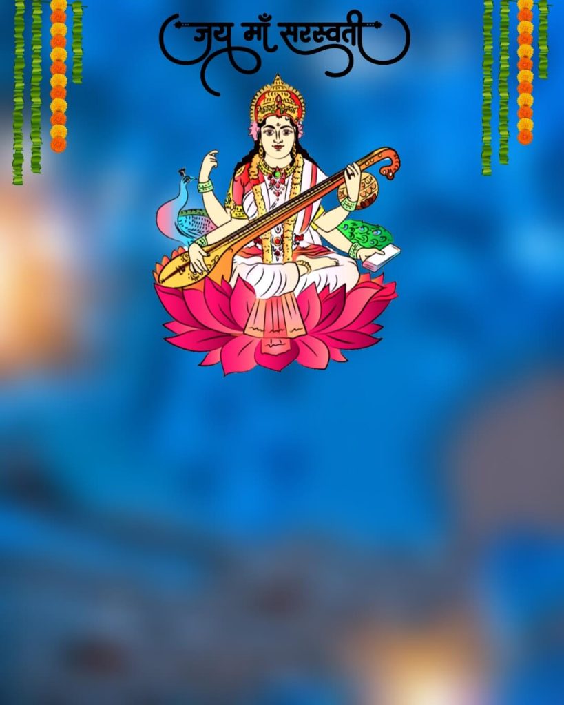 Saraswati Mata Background For CB Editing