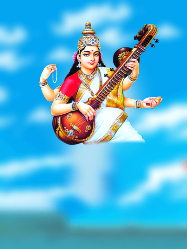 Saraswati Pooja Editing HD Background free