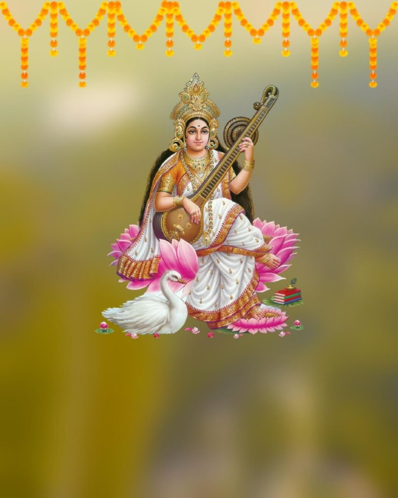 Saraswati puja ka 2024 for editing background