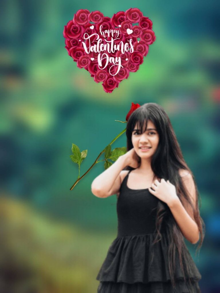 girl valentine day cb background