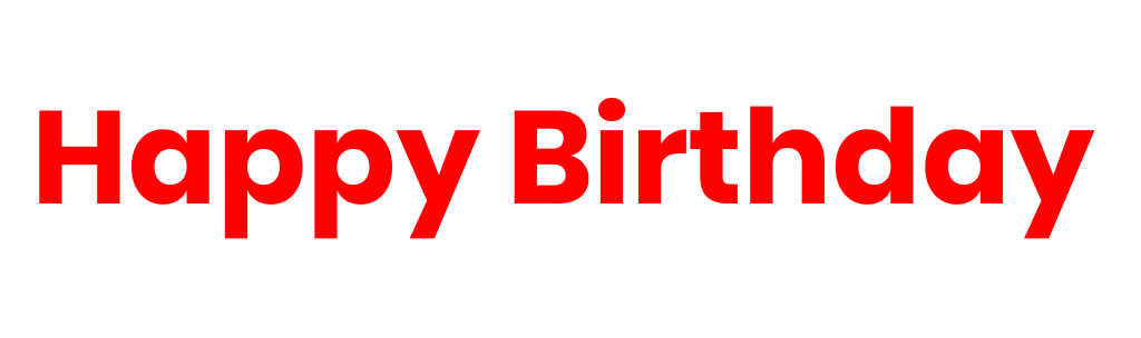 happy birthday text png free